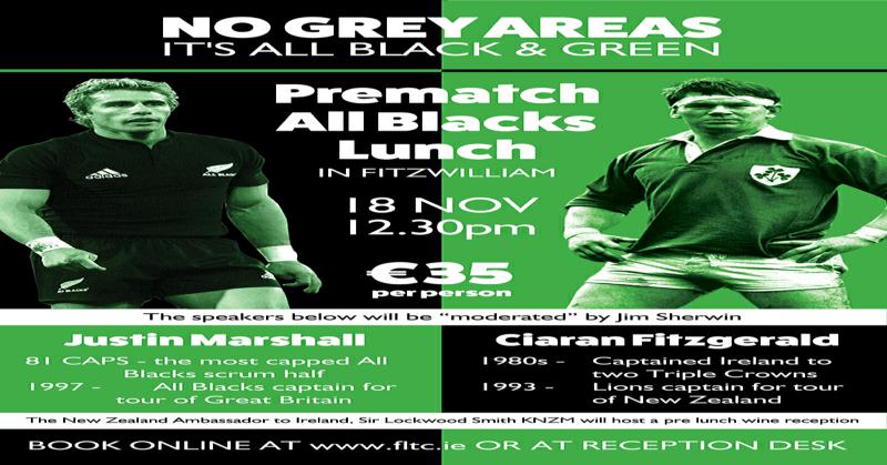 All Blacks Lunch and Prelunch Wine Reception