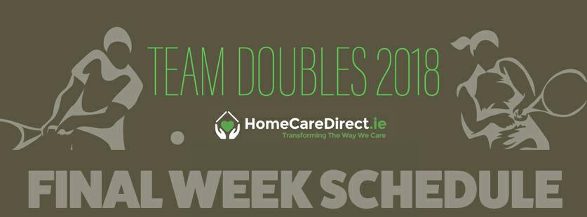 Team Doubles - Final Week Schedule