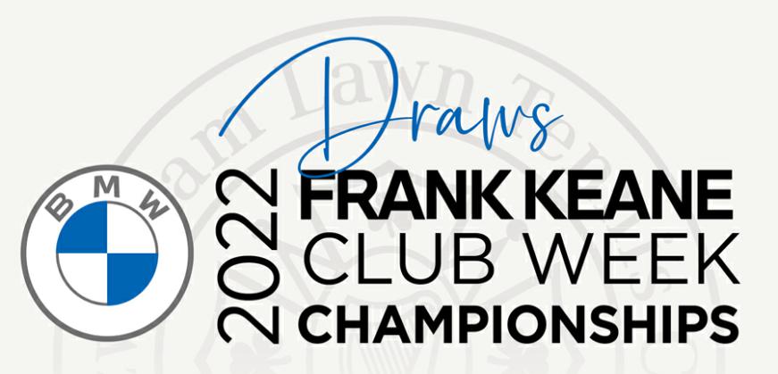 2022 Frank Keane BMW Club Week Draws
